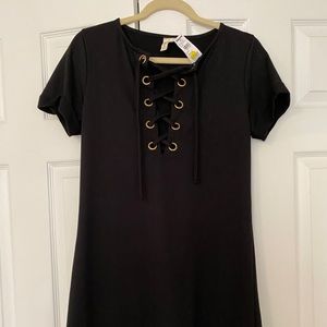 Black NWT Lace Up Dress